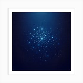 Blue Starry Sky Art Print