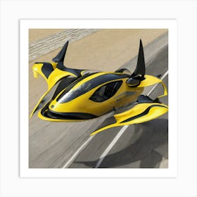 Futuristic Flying Car 4 Art Print