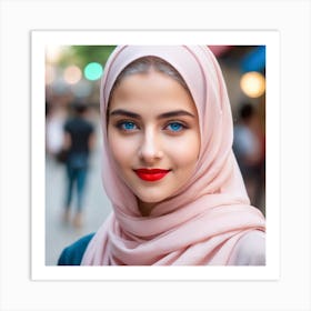 Muslim Woman In Hijab Art Print