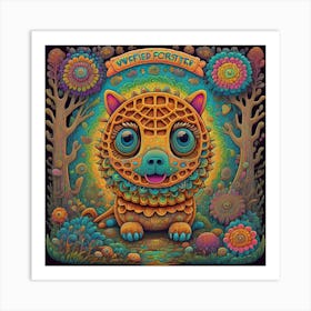 Psychedelic Pig Art Print