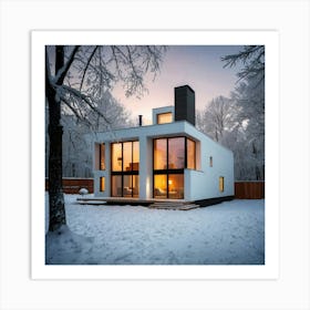 A Cozy Modern House Wall Art Decoration Art Print