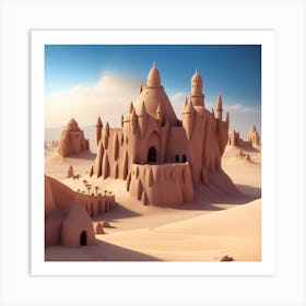 Sand Castle In The Desert 1 Art Print