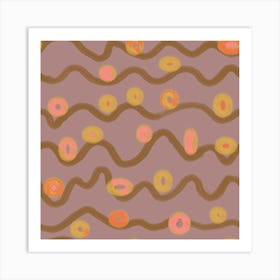 Waves, donuts and circles 2 Art Print