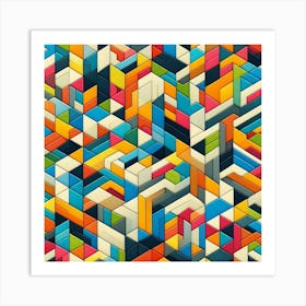 Abstract Geometric Pattern 33 Art Print