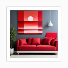 Juego Sofa Y Cuadro Art Print