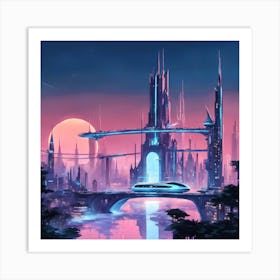 Summer Night City Art Print