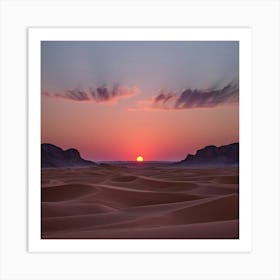 Sunset In The Desert 2 Art Print