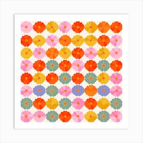 Abstract Floral Pattern 3 Art Print