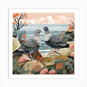 Bird In Nature Pigeon 1 Art Print