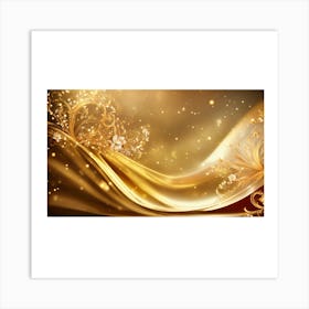 Golden Swirls 1 Art Print