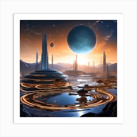 Futuristic City 185 Art Print