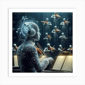 Artificial Intelligence And Music Art Print