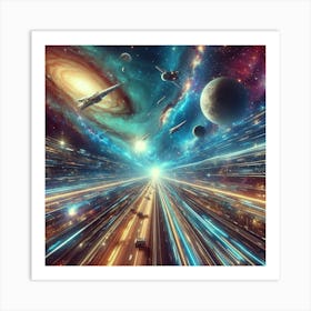 Space Highway Art Print