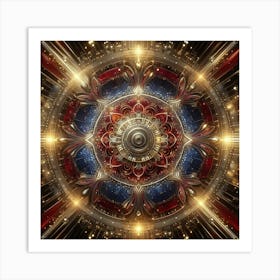 Abstract Fractal Mandala Art Print