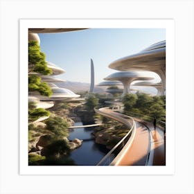 Futuristic Cityscape 245 Art Print