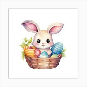 Easter Bunny In Basket 2 Art Print