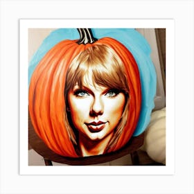 Taylor Swift Pumpkin 2 Art Print