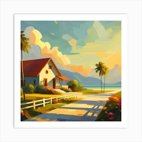 House On The Beach Art Print