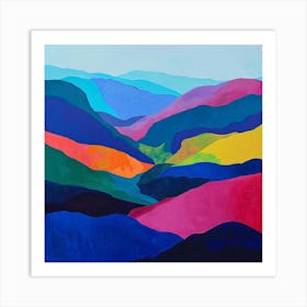 Colourful Abstract Great Smoky Mountains National Park Usa 2 Art Print
