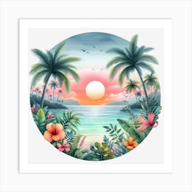 Tropical Sunset 3 Art Print