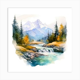 Watercolor Landscape 15 Art Print