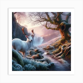 Deer In The Forest 19 Art Print