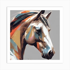 Abstract Horse Painting Art Print