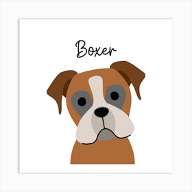 Boxer Dog Art Print