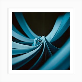 Abstract Blue Paper 1 Art Print