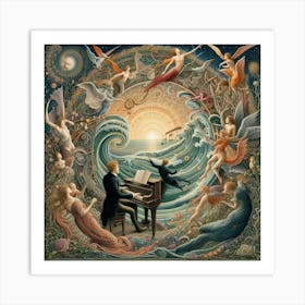 Piano Music Canvas Print Art Print