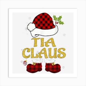 Tia Claus Matching Family Christmas Pajamas Xmas Santa Art Print