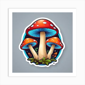 Mushroom Sticker 1 Art Print
