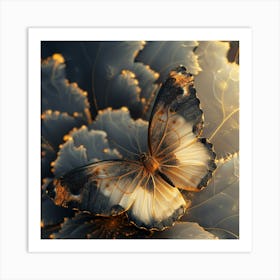 Butterfly On A Flower Art Print