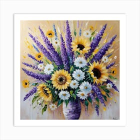 Sunflowers In A Vase Art Print