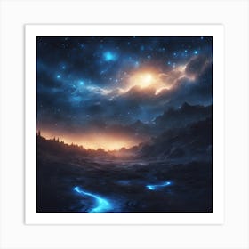 Dark Night Sky Art Print