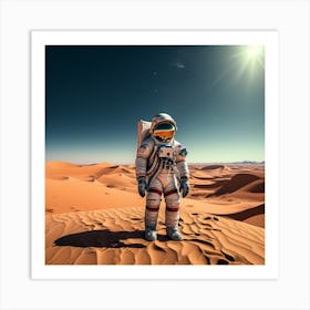 Astronaut In The Desert Art Print