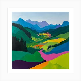 Colourful Abstract Tatra National Park Poland 3 Art Print
