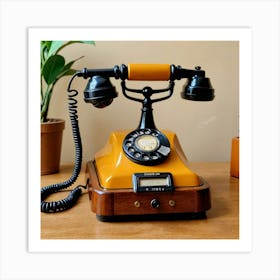 Vintage Telephone Art Print