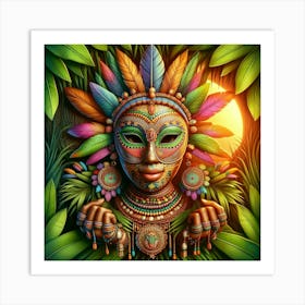 Mask Of The Jungle Art Print