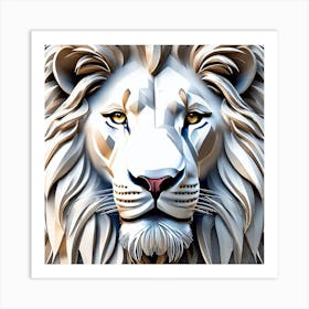 Lion Head 49 Art Print