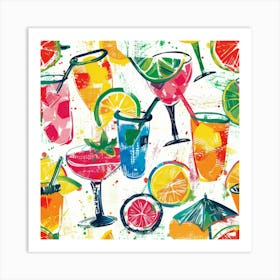 Tropical Drinks 1 Art Print