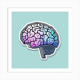 Brain Sticker 2 Art Print