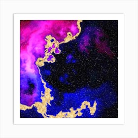 100 Nebulas in Space with Stars Abstract n.102 Art Print