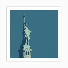 A Statue Of Liberty In New York Minimal Illustra 1719922963 1 Art Print