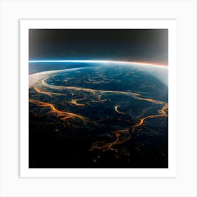 Earth From Space 3 Art Print