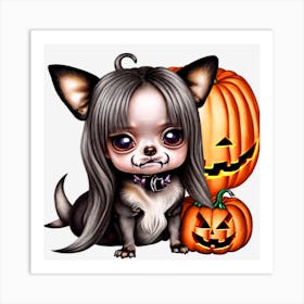 Evil Chihuahua Art Print