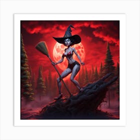 Halloween Witch Art Print