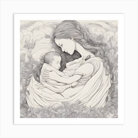 Mother And Child 2 Art Print