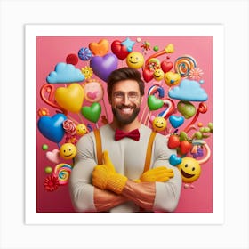 Emojis And Smileys Art Print