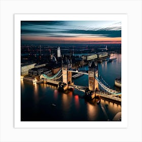 Tower Bridge At Dusk Art Print